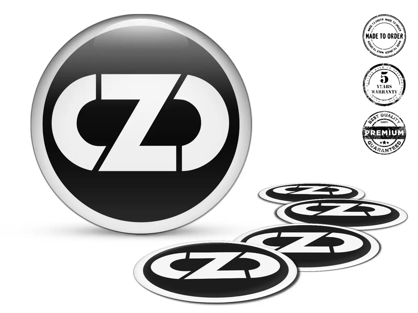 OZ Raddekal Marke Premium-Dome-Labels